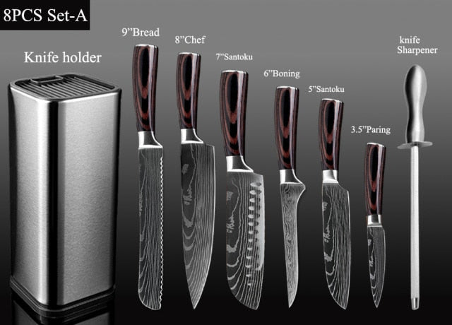 Kitchen Chef Knife 4-8PCS Set